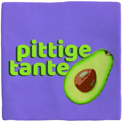 Plenty Gifts tegeltje keramiek pittige tante 10x10cm paars - afbeelding 1