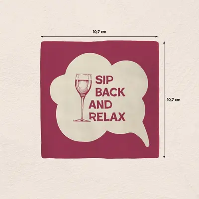 Plenty Gifts tegeltje keramiek sip back and relax 10x10cm paars - afbeelding 2