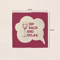 Plenty Gifts tegeltje keramiek sip back and relax 10x10cm paars - afbeelding 2