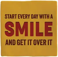 Plenty Gifts tegeltje keramiek smile 10x10cm geel kopen?