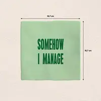 Plenty Gifts tegeltje keramiek somehow i manage 10x10cm groen - afbeelding 2