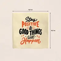 Plenty Gifts tegeltje keramiek stay positive 10x10cm crème - afbeelding 2