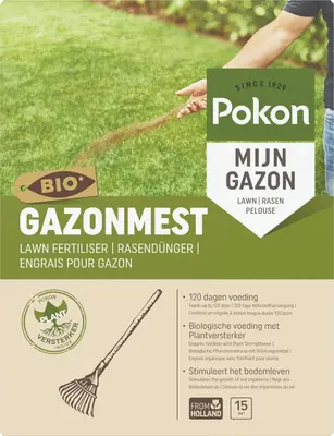 Pokon Bio Gazonmest 1kg voor 15m²  - afbeelding 1
