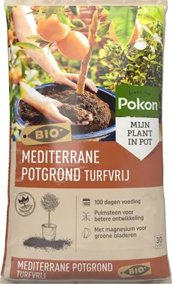 Pokon Bio Mediterrane Potgrond Turfvrij 30L (RHP) - afbeelding 1
