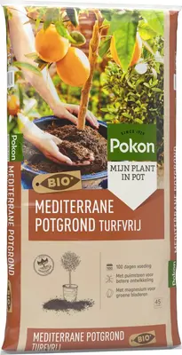 Pokon Bio Mediterrane Potgrond Turfvrij 45L (RHP) - afbeelding 1