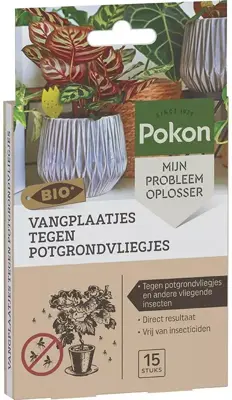 Pokon Bio Vangplaatjes tegen Rouwvliegjes 15st. - afbeelding 1