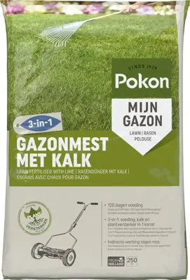 Pokon Gazonmest met Kalk 16,8kg voor 250m² - afbeelding 1