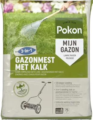 Pokon Gazonmest met Kalk 5kg voor 75m² - afbeelding 2