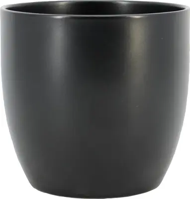 Pot Basel keramiek d19h18cm zwart mat es/17