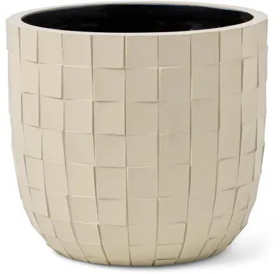 Pot bol blocks d17h15cm beige
