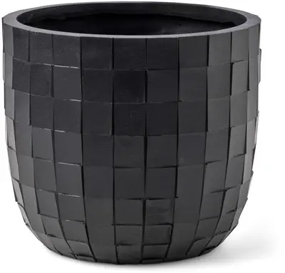Pot bol blocks d9h8cm zwart