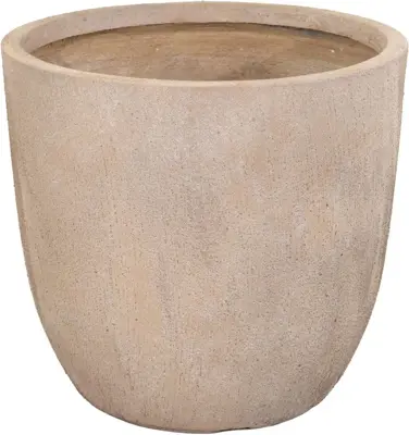 Pot Egg Texas – Ø25 x H25 cm – Zandkleur - afbeelding 1