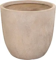 Pot Egg Texas – Ø25 x H25 cm – Zandkleur - afbeelding 1