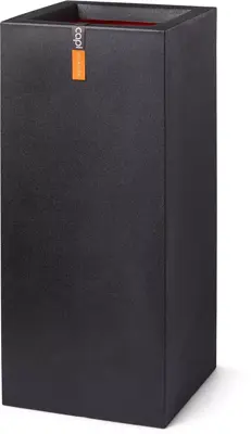 Pot rechthoek Smooth NL 36x36x79 zwart - afbeelding 1