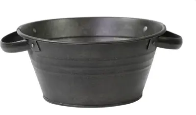 Pot zink lg+hndvt vntg d23h11 zwrt - afbeelding 1