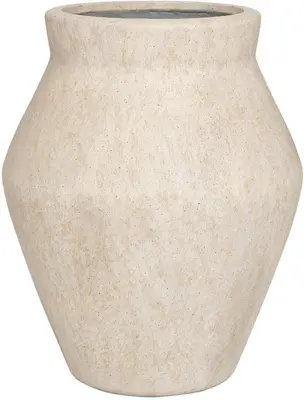 Pottery Pots hoge bloempot Fleuri l, travertine beige - afbeelding 1