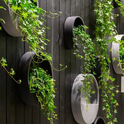 Pottery Pots muurpot Wally hang M d50h10 Black - afbeelding 2