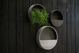 Pottery Pots muurpot Wally hang M d50h10 Black - afbeelding 3