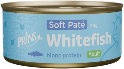 Prins kattenvoeding Wet food Whitefish Soft Paté 70g