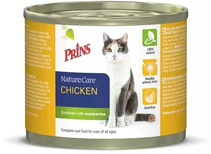 Prins NatureCare Cat Volledige natvoeding kat Chicken 200 gram
