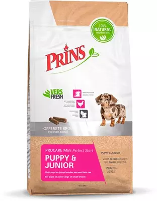 Prins ProCare Mini Volledige geperste brokvoeding hond Mini Puppy&Junior 3Kg