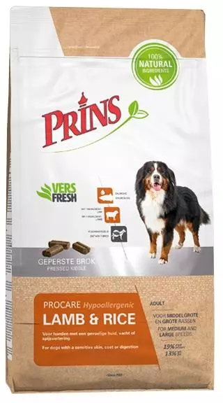Prins ProCare Volledige geperste brokvoeding hond Lamb&Rice 3Kg