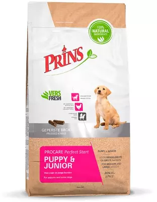 Prins ProCare Volledige geperste brokvoeding hond Puppy&Junior 3Kg