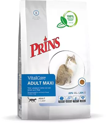 Prins VitalCare Volledige krokante brokvoeding kat Adult Maxi 1,5Kg