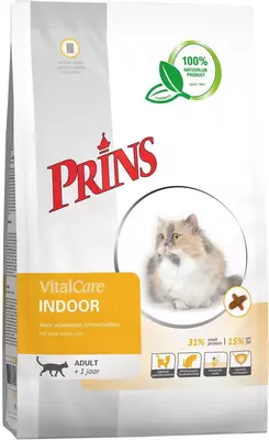 Prins VitalCare Volledige krokante brokvoeding kat Indoor 1,5Kg