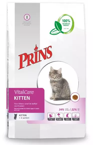 Prins VitalCare Volledige krokante brokvoeding kat Kitten 1,5Kg