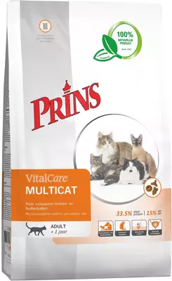 Prins VitalCare Volledige krokante brokvoeding kat Multicat 1,5Kg