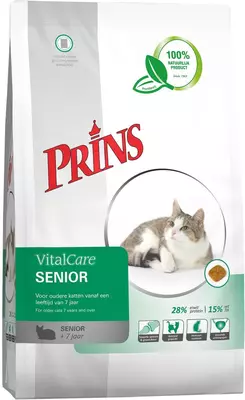 Prins VitalCare Volledige krokante brokvoeding kat Senior 1,5Kg