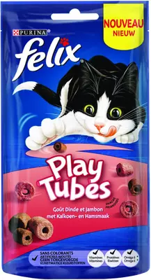 Felix play tubes kalkoen&ham 50 gr