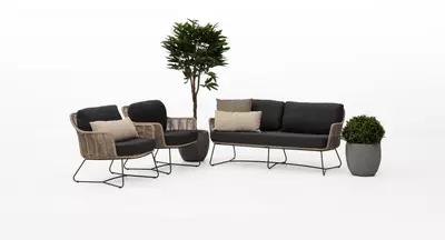 4 Seasons Outdoor stoel-bank loungeset belmond natural - afbeelding 1