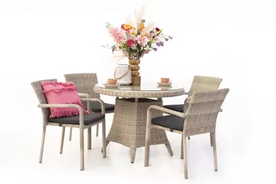 Own Living diningset terlizzi paso off white - afbeelding 1