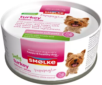 smølke hond soft paté turkey 125 gr
