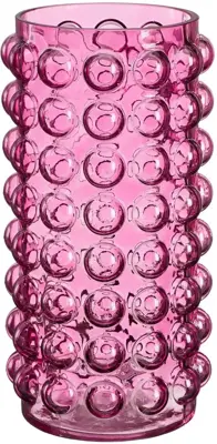 Lausanne vaas glas roze - h25xd12cm