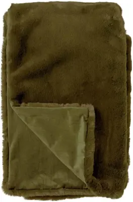 Dutch Decor plaid zinzi 140x180cm military olive - afbeelding 3