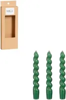 Twist dinerkaars groen glazed 3 stuks - h18,5xd2,4cm kopen?