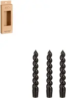 Twist dinerkaars zwart glaze 3 stuks - h18,5xd2,4cm kopen?