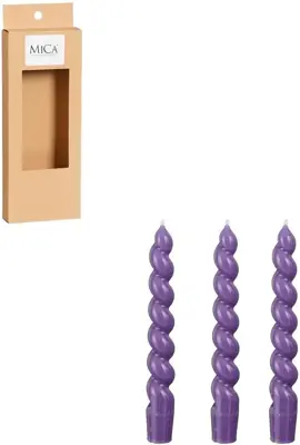 Twist dinerkaars d.blauw glaze 3 stuks - h18,5xd2,4cm