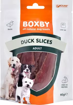 Proline Boxby duck slices, 90 gram - afbeelding 2