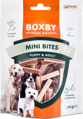 Proline Boxby puppy snacks mini bites, 100 gram - afbeelding 2