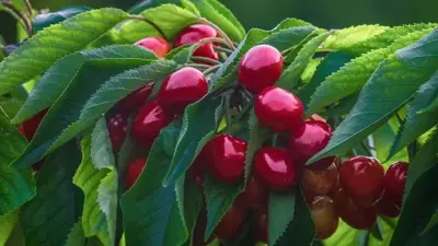 Prunus avium 'Stella' (Kers) fruitplant 160cm - afbeelding 4