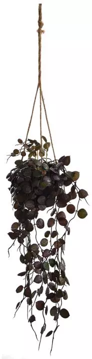 Pure Royal kunst hangplant blad 50cm paars - afbeelding 1