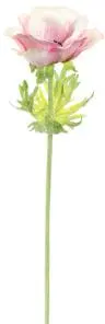 Pure Royal kunsttak anemone 60cm creme, roze - afbeelding 1