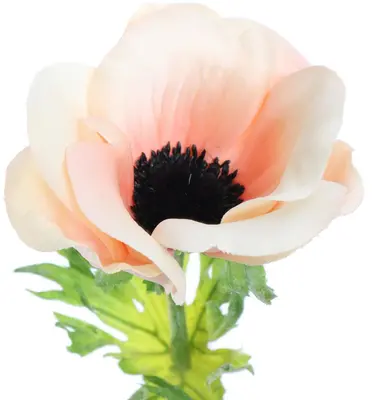 Pure Royal kunsttak anemone 60cm perzik - afbeelding 2