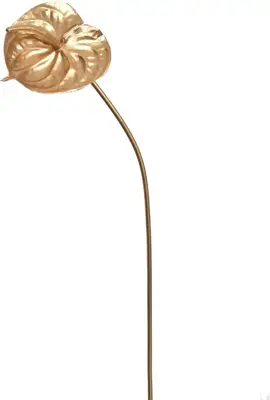 Pure Royal kunsttak anthurium 60cm goud - afbeelding 1