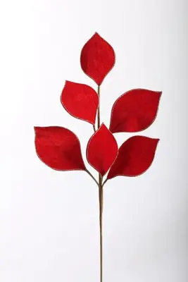 Pure Royal kunsttak blad 67cm rood - afbeelding 1