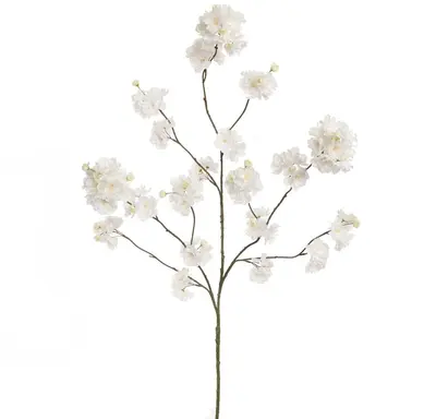 Pure Royal kunsttak bloesem 130cm crème - afbeelding 1